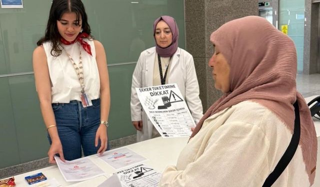 Kütahya'da şeker tüketimine karşı farkındalık etkinliği